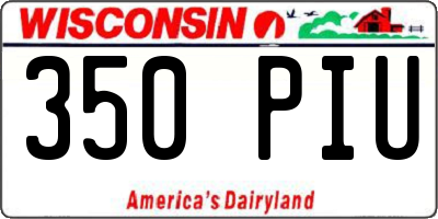 WI license plate 350PIU