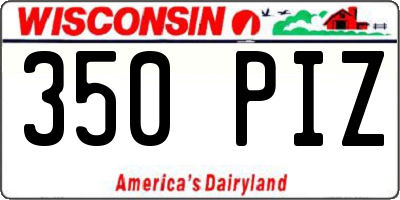 WI license plate 350PIZ