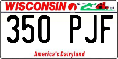 WI license plate 350PJF
