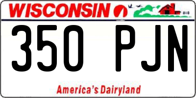 WI license plate 350PJN