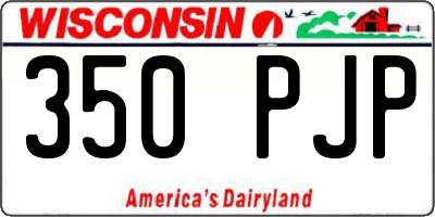 WI license plate 350PJP
