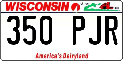 WI license plate 350PJR