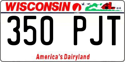 WI license plate 350PJT