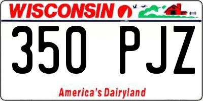 WI license plate 350PJZ