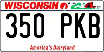 WI license plate 350PKB