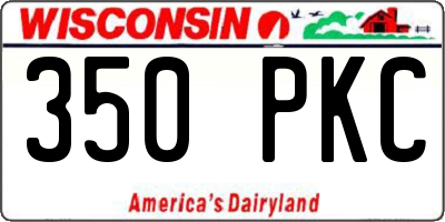 WI license plate 350PKC