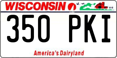 WI license plate 350PKI