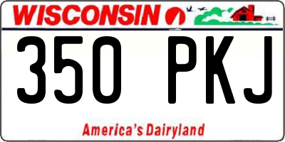 WI license plate 350PKJ