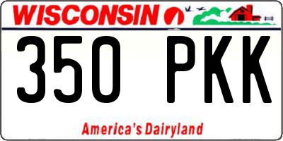 WI license plate 350PKK