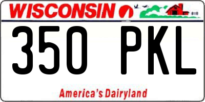 WI license plate 350PKL