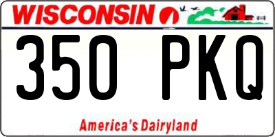 WI license plate 350PKQ