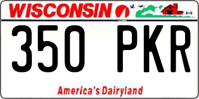 WI license plate 350PKR
