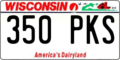 WI license plate 350PKS