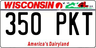 WI license plate 350PKT