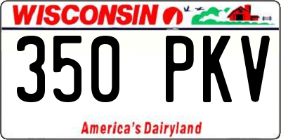 WI license plate 350PKV