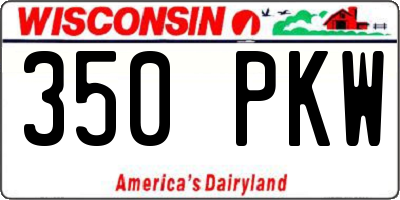WI license plate 350PKW