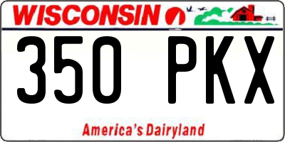 WI license plate 350PKX