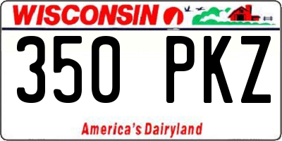 WI license plate 350PKZ
