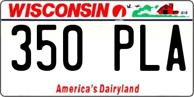 WI license plate 350PLA