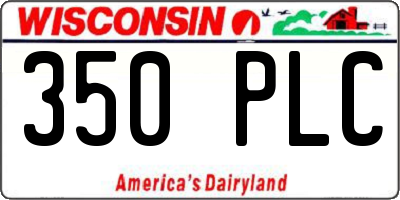 WI license plate 350PLC