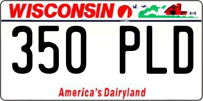 WI license plate 350PLD