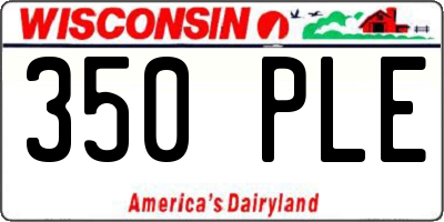 WI license plate 350PLE