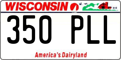 WI license plate 350PLL