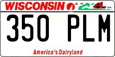 WI license plate 350PLM