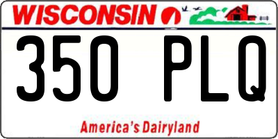 WI license plate 350PLQ