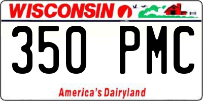 WI license plate 350PMC