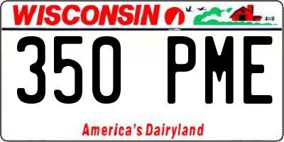 WI license plate 350PME