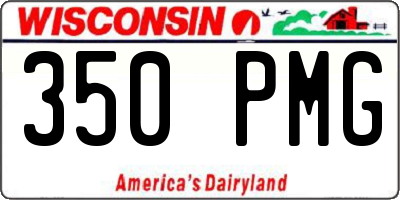 WI license plate 350PMG