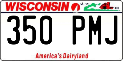 WI license plate 350PMJ