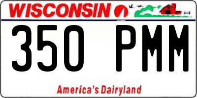 WI license plate 350PMM