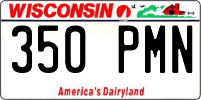 WI license plate 350PMN