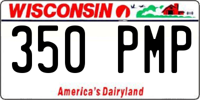 WI license plate 350PMP