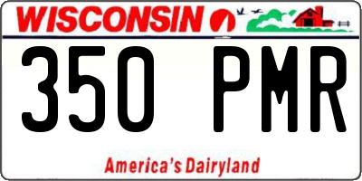 WI license plate 350PMR