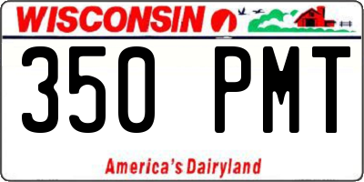 WI license plate 350PMT