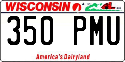 WI license plate 350PMU