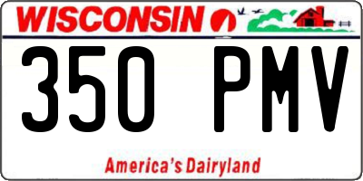 WI license plate 350PMV