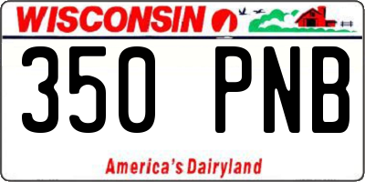 WI license plate 350PNB
