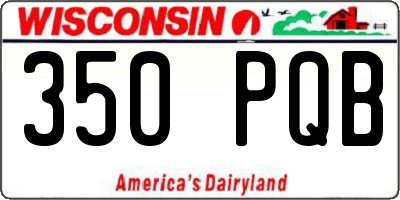 WI license plate 350PQB