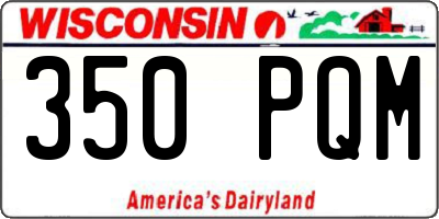 WI license plate 350PQM