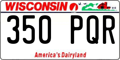 WI license plate 350PQR