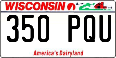 WI license plate 350PQU