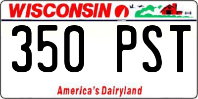 WI license plate 350PST