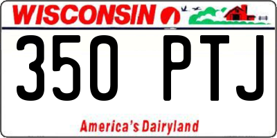 WI license plate 350PTJ