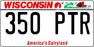 WI license plate 350PTR