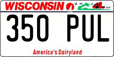 WI license plate 350PUL