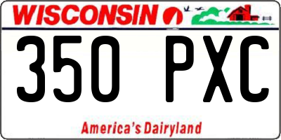 WI license plate 350PXC